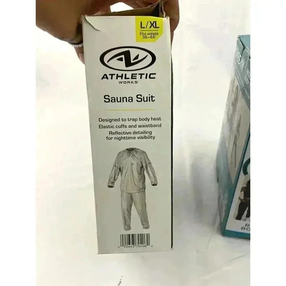 2 PC Workout Home Resistance Body Toner Sauna Suit L/XL NEW - Picture 3 of 7